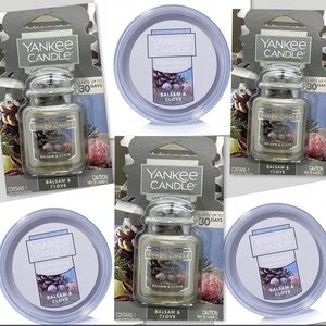 6 (six) Yankee Candle Balsam Clove Car jar ultimate fresheners meltcups melt cup